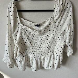 Polka dot American eagle top